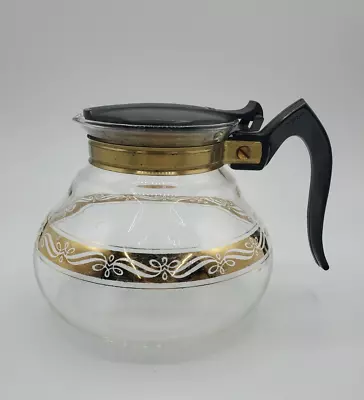 MCM Vintage Cory DRL 3 Eight Cup Glass Coffee Pot Carafe Bakelite Lid & Handle • $18