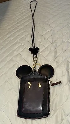 Mickey Mouse ID Card Holder Badge With Lanyard • $8