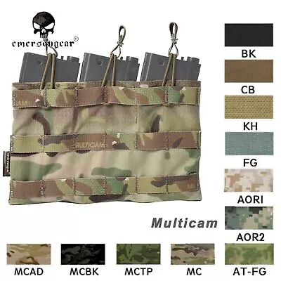 Emersongear 5.56 Triple Open Top Magazine Pouch Tactical Combat Molle MAG Pouch • $26.95