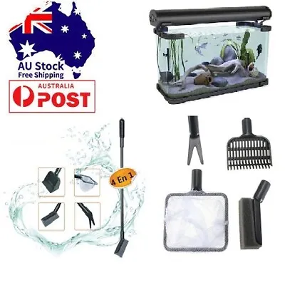 $10.29 • Buy 4 In 1 Fish Tank Aquarium Cleaning Water Pump Filter Vacuum Tools Kit Set 