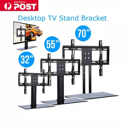 $27.09 • Buy Table Desktop Top TV Stand Bracket VESA Mount LED LCD 22 32 42 50 55 65 70 Inch