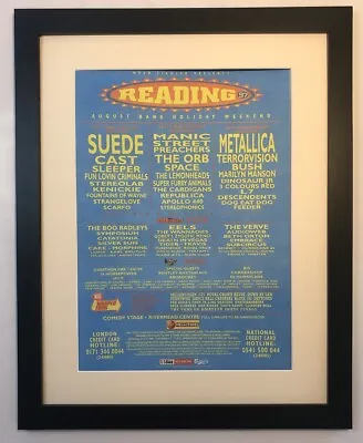 Marilyn Manson*reading Festival*1997*original*poster*ad*framed*fast World Ship • $88.34