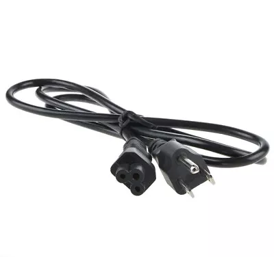 Power Cord - US/USA 3 Pin Plug To C5 Clover Leaf CloverLeaf Lead Cable 1m Laptop • £2.99