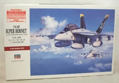 HASEGAWA No. 07238 1:48 F/A-18F SUPER HORNET KIT - 1ST EDITION W/ COLOR BOOKLET • $26
