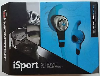 Monster ISport Strive Blue In-Ear Headphones With Controltalk  • $69.99