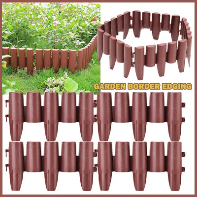 £9.95 • Buy 5-15pcs Garden Palisade Border Lawn Path Edge Edging Decorative Plant Fence