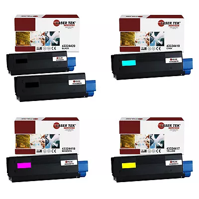 5Pk LTS C6100 BCMY Compatible For Okidata C5550n MFP C6100dn Toner Cartridge • $109.99