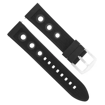 24mm Rubber Diver Watch Band Strap For U-boat Watch Black • $17.95