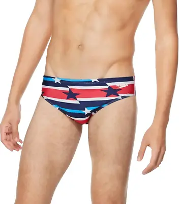 Speedo Men's Swimsuit Brief Endurance+ The One Red White Blue Size 34  • $21.96
