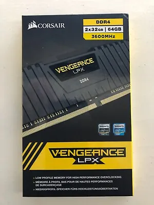 £84 • Buy Corsair Vengeance LPX 64GB (2x 32GB) 3600MHz DDR4 Memory