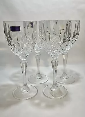 Set Of 4 Marquis Waterford Crystal Markham Wine Goblets NEW 8” Tall • $46.98