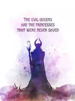 ART PRINT Maleficent Quote 2 Sleeping Beauty Wall Art Disney Gift Fairy Tale • $8.69