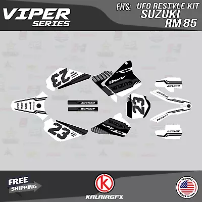 $54.99 • Buy Graphics Kit For Suzuki RM85 (2001-2023) UFO RESTYLE Viper-White
