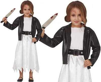 Childs Halloween Horror Dolls Bride Fancy Dress Costume Girls Killer Bride Fg • £15.99