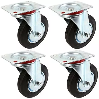 4x 6 /150mm LARGE SWIVEL Heavy Duty CASTOR WHEEL Industrial Trolley Truck Caster • £35