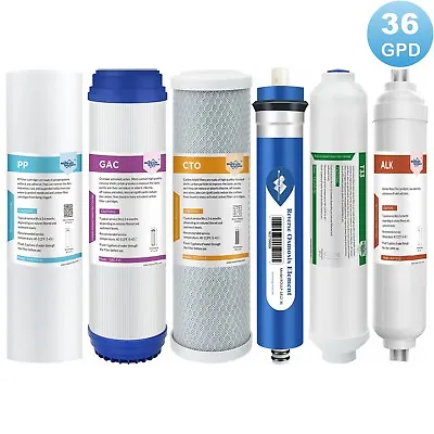 3/4/5/6 Stage 36 GPD RO Membrane Reverse Osmosis System Water Filter Replacement • $35.99
