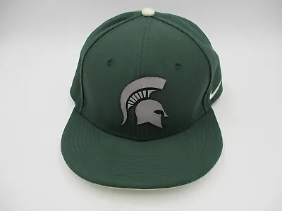 Michigan State Spartans Hat Cap Snap Back Green Nike Twill Wide Brim Swoosh Logo • $14.99