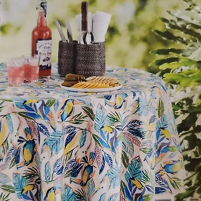 Mainstays PEVA Vinyl Tablecloth SPRING Design Tropical Toucan 60  X 102  NEW • $15