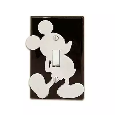 Mickey Mouse | White On Black | Light Switch Cover • $14.99