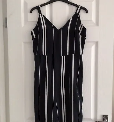 * Miss Selfridge * Black & White Jumpsuit * Size 10 * • £2.50