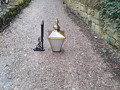 Brass Victorian Style Wall Lamp/light/lantern Coach House Garden Barn Outside • £295