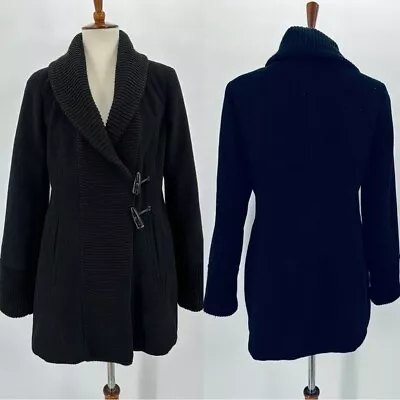 Vince Camuto Black Wool Blend Coat Size Medium • $39.49