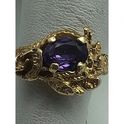 14K Yellow Gold Alexandrite Ring • $750