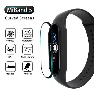 Protector Bracelet 3D Curved Smartwatch Protective Film For Xiaomi Mi Band 5 • £3.85