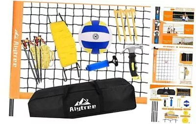 Portable Volleyball Net Outdoor - 25PCS Volleyball Set With Adjustable Height  • $95.17