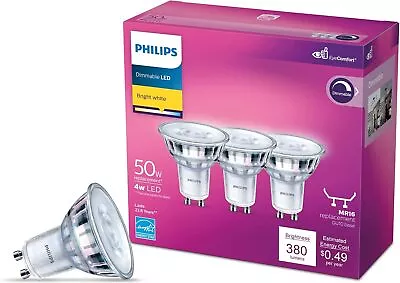 Philips LED MR16Dimmable Flicker-Free 3 Count (Pack Of 1) Bright White  • $30.73
