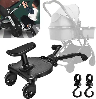 Vihir Universal Buggy Board With Seat Kiddy Board Pram Accessory For Children • £68.49