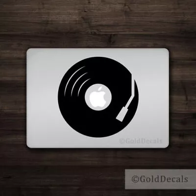 Record Player - Mac Apple Logo Laptop Vinyl Decal Sticker Macbook DJ Turntable • $4