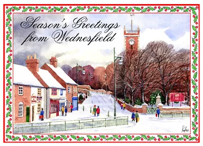 £2.69 • Buy WEDNESFIELD CHURCH ARTISTS PAINTING GLOSSY CHRISTMAS CARD 8 X 6  FREE POST