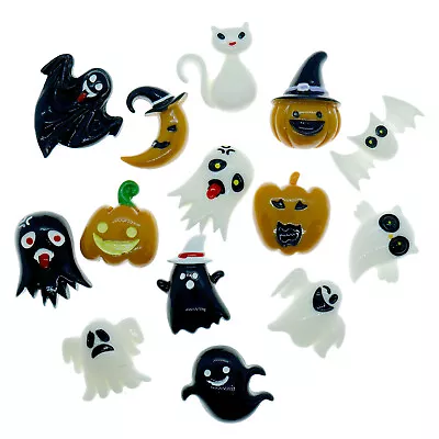 £2.99 • Buy 8pcs Assorted Halloween Resin Flatback Cabochons Embellishments Decoden Craft 