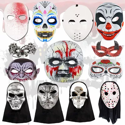 £5.95 • Buy Adults Mens Ladies Halloween Scary Mask Costumes Fancy Dress Party Accessory 