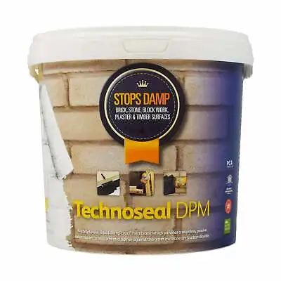 Wykamol Technoseal Damp Proof Paint 5L WHITE | Waterproof Liquid DPM Membrane • £32.99