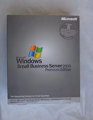 Microsoft Windows Small Business Server 2003 Premium RETAIL W' 5 CAL Sealed Box • $499.99