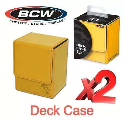 X2 High Quality BCW Deck YELLOW Case LX 80 Gaming Cards Storage/Transport Holder • $31.50