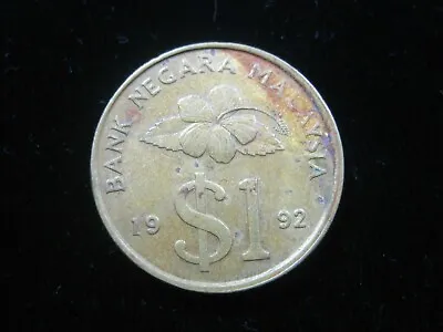 Malaysia 1 Ringgit 1992 Kris Dagger 650# World Money Coin • $6.90