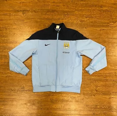 Nike Dri-Fit Manchester City FC 2013/14 Sideline Training Soccer Jacket Men's M • $49.95