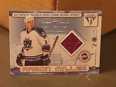 2001-02 Pacific Titanium #19 Double Sided Jersey #19 Aaron Miller/Rob Blake • $2.96