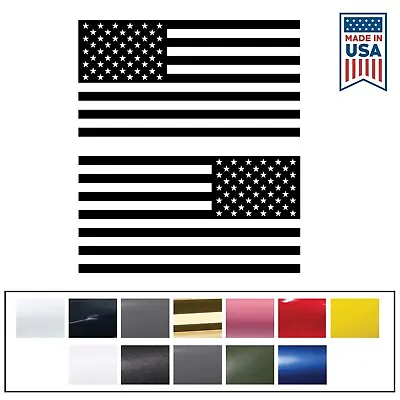 US Flag Decals Set Of 2 - Premium Vinyl Indoor Outdoor American Flag USA • $2.99