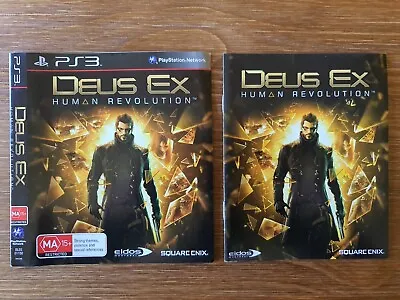 Deus Ex Human Revolution - Playstation 3 PS3 - Genuine Case Insert & Manual Only • $3.60