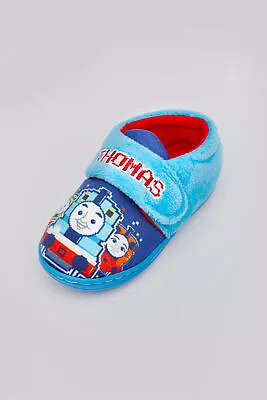 Thomas & Friends Boys Blue Touch & Close Strap Slippers • £11.99