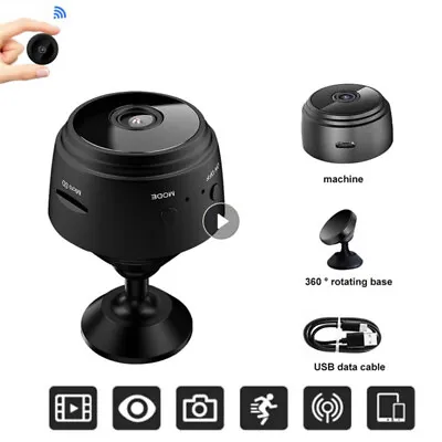 Mini Hidden Spy Camera Wireless Wifi IP Home Security HD 720P DVR Night Vision • £9.11