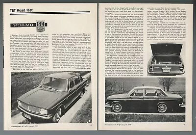 1967 VOLVO 144S Road Test Canadian Volvo Sedan • $7.59