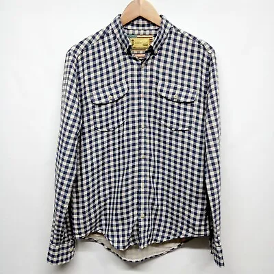 Men's STEVE McQUEEN X BARBOUR Gingham Check Shirt Small Pit To Pit 20  • $25.25