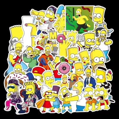 Simpsons Themed 50 Stickers Skateboard Laptop Car Phone Decal Stickerbomb UK NEW • £3.99