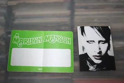 Marilyn Manson - 2x Unused Backstage Pass - One Laminated - FREE SHIPPING - • $19.99