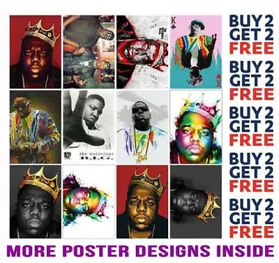 Biggie Smalls Poster Art Prints Notorious 2pac - A4 A3 Size Buy 2 Get Any 2 Free • £6.97